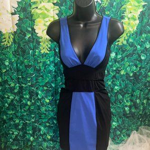 LIKE NEW - Bebe Addiction Cutout Colorblock Bodycon Mini Dress (Size XS)
